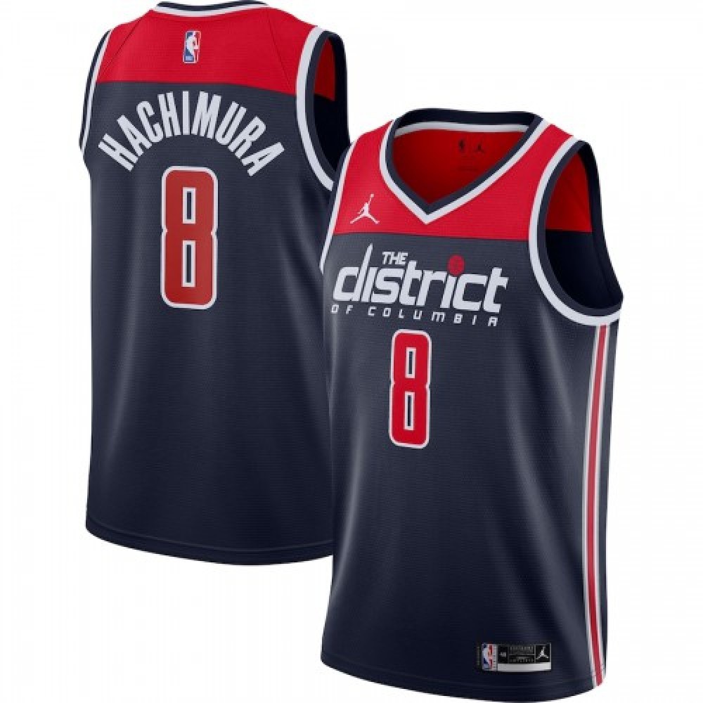 Men's Washington Wizards Rui Hachimura #8 Jordan Navy 2020/21 Jersey - Statement Edition-Pro Kit Vault | Brand New 26/27 Sports Jerseys